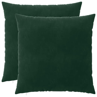 vidaXL Cushion with Pillow HEERLEN 2 pcs Dark Green Velvet