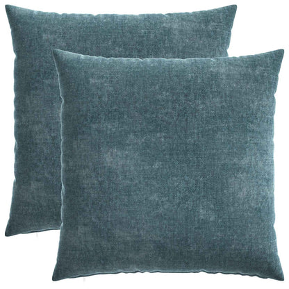 vidaXL Throw Pillow 2 pcs HEERLEN Blue 55 x 55 cm Chenille Fabric