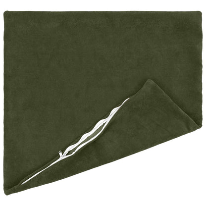 vidaXL Cushion with Pillow HEERLEN 2 pcs Green Microfiber Fleece