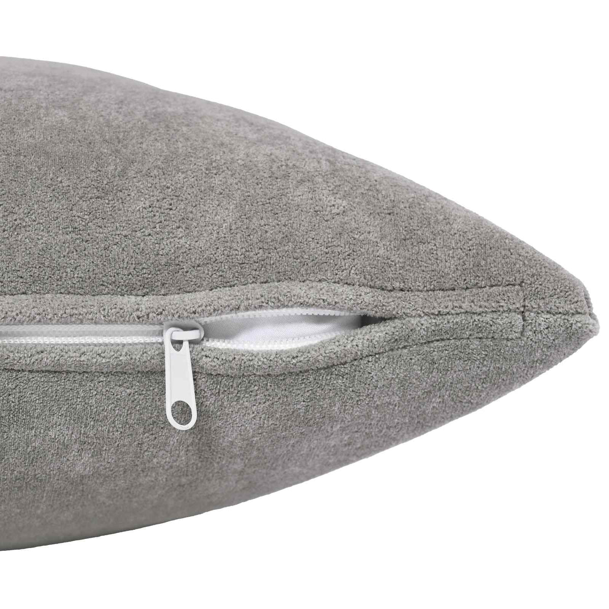 vidaXL Cushion with Pillow HEERLEN 2 pcs Light Grey Microfiber Fleece
