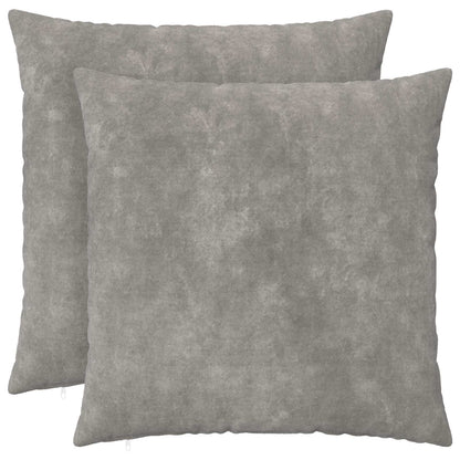 vidaXL Cushion with Pillow HEERLEN 2 pcs Light Grey Microfiber Fleece