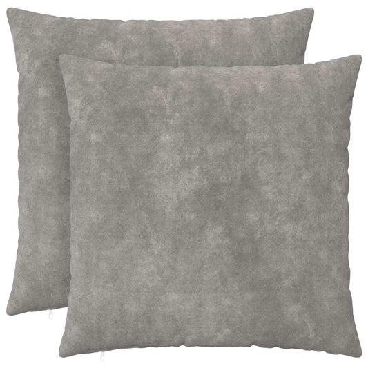 vidaXL Cushion with Pillow HEERLEN 2 pcs Light Grey Microfiber Fleece