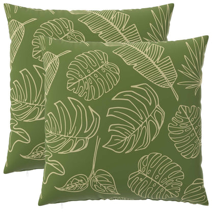 vidaXL Cushion with Pillow HEERLEN 2 pcs Leaf Design Polyester