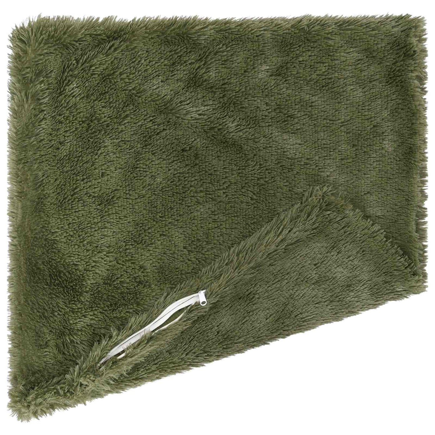 vidaXL Cushion with Pillow HEERLEN 2 pcs Green PV Fleece