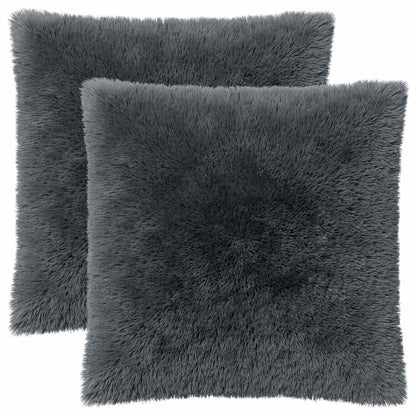 vidaXL Cushion with Pillow HEERLEN 2 pcs Anthracite PV Fleece