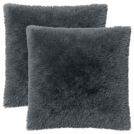 vidaXL Cushion with Pillow HEERLEN 2 pcs Anthracite PV Fleece