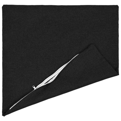 vidaXL Cushion with Pillow HEERLEN 2 pcs Black Fabric