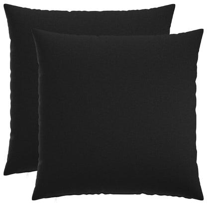 vidaXL Cushion with Pillow HEERLEN 2 pcs Black Fabric