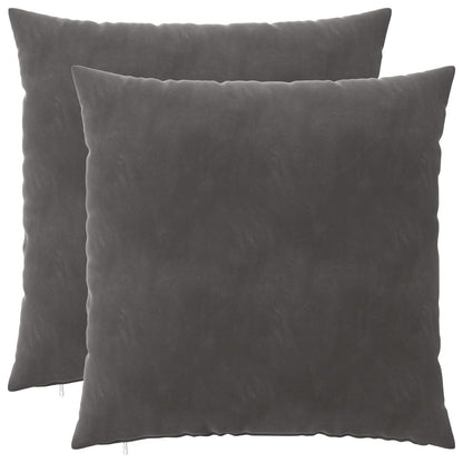 vidaXL Cushion with Pillow HEERLEN 2 pcs Dark Grey Velvet