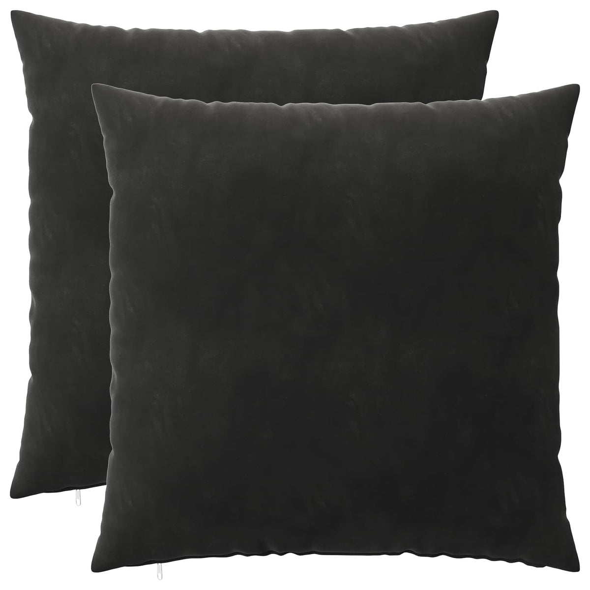 vidaXL Cushion with Pillow HEERLEN 2 pcs Black Velvet