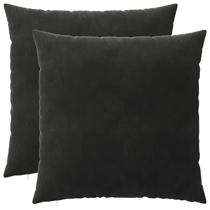 vidaXL Cushion with Pillow HEERLEN 2 pcs Black Velvet