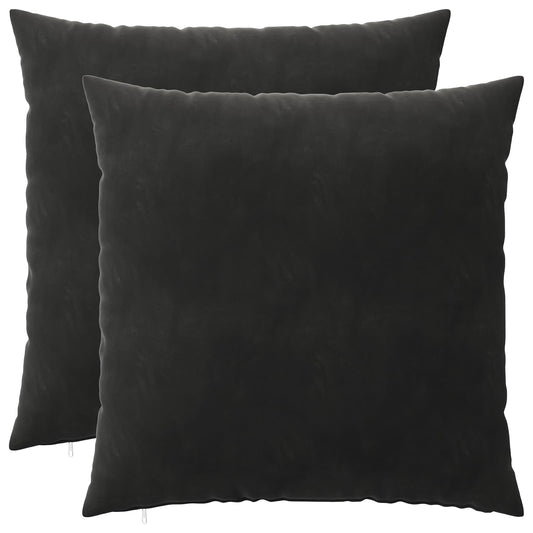 vidaXL Cushion with Pillow HEERLEN 2 pcs Black Velvet