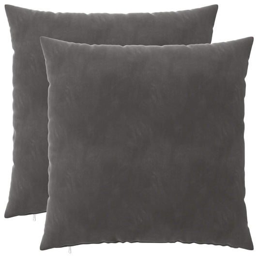 vidaXL Cushion with Pillow HEERLEN 2 pcs Dark Grey Velvet