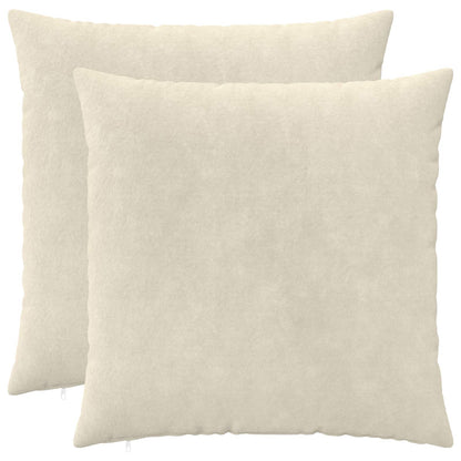 vidaXL Cushion with Pillow HEERLEN 2 pcs Cream Microfiber Fleece