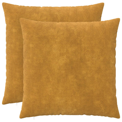 vidaXL Cushion with Pillow HEERLEN 2 pcs Yellow Microfiber Fleece