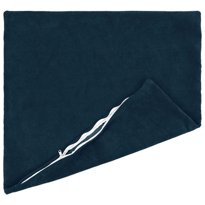 vidaXL Cushion with Pillow HEERLEN 2 pcs Blue Microfiber Fleece