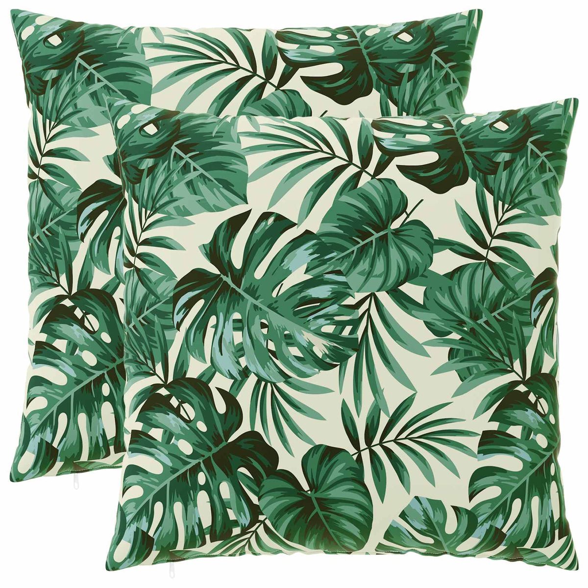 vidaXL Cushion with Pillow HEERLEN 2 pcs Leaf Pattern Polyester