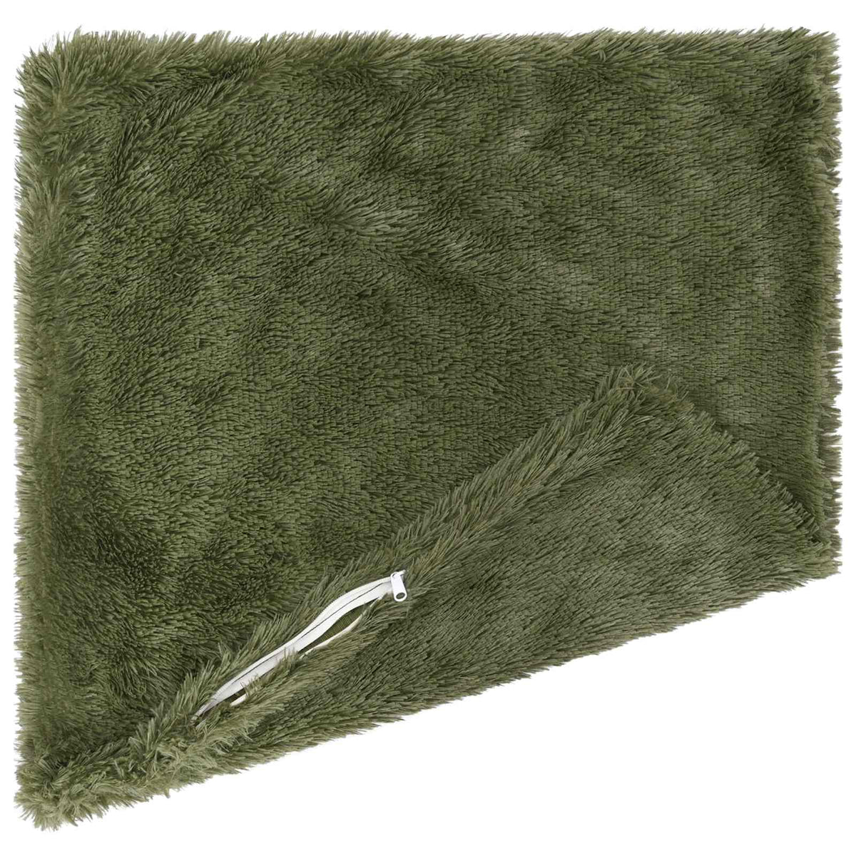vidaXL Cushion with Pillow HEERLEN 2 pcs Green PV Fleece