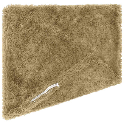 vidaXL Cushion with Pillow HEERLEN 2 pcs Light Grey PV Fleece
