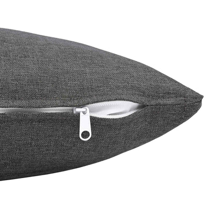 vidaXL Cushion with Pillow HEERLEN 2 pcs Light Grey Fabric