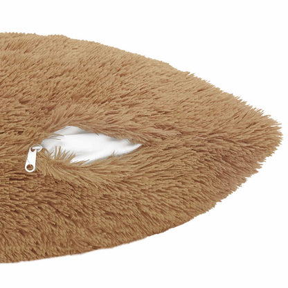 vidaXL Cushion with Pillow HEERLEN 2 pcs Taupe PV Fleece