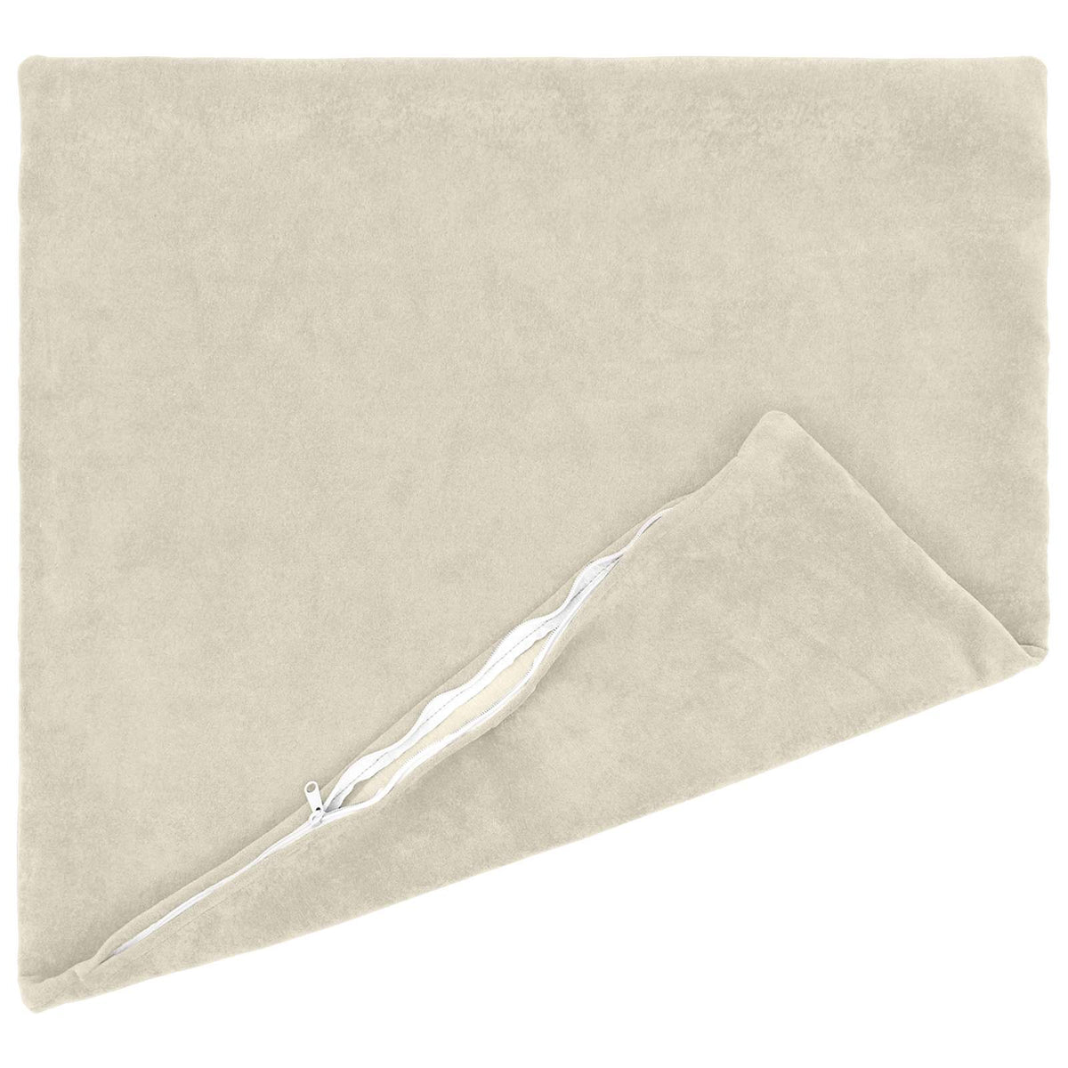 vidaXL Cushion with Pillow HEERLEN 2 pcs Cream Microfiber Fleece