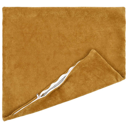 vidaXL Cushion with Pillow HEERLEN 2 pcs Yellow Microfiber Fleece
