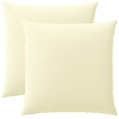 vidaXL Cushion with Pillow HEERLEN 2 pcs Cream Polyester