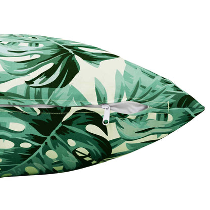 vidaXL Cushion with Pillow HEERLEN 2 pcs Leaf Pattern Polyester