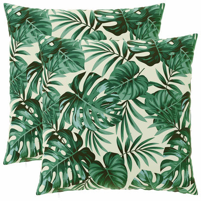 vidaXL Cushion with Pillow HEERLEN 2 pcs Leaf Pattern Polyester