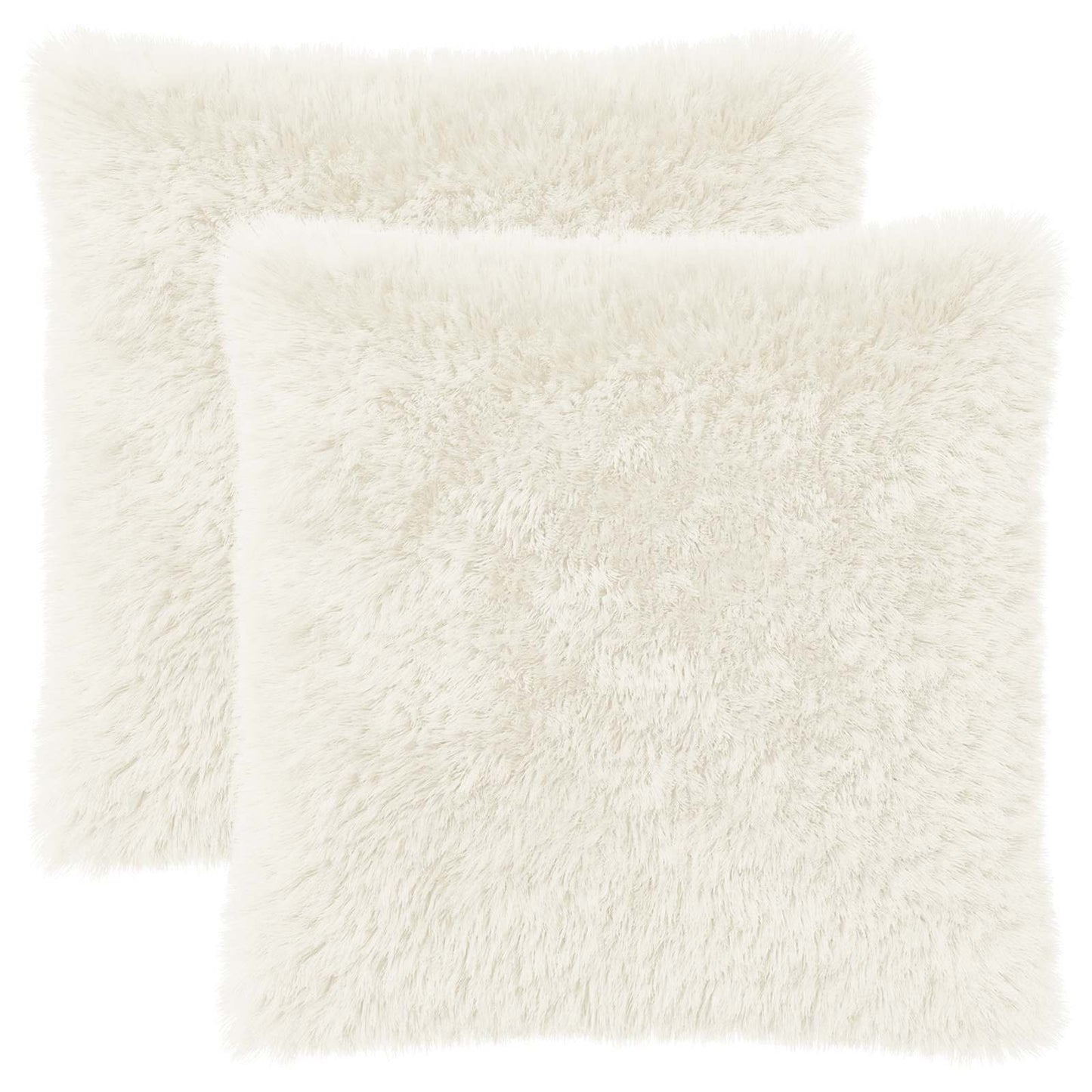 vidaXL Cushion with Pillow HEERLEN 2 pcs White PV Fleece