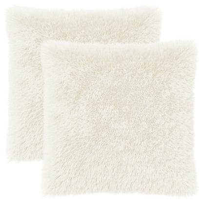 vidaXL Cushion with Pillow HEERLEN 2 pcs White PV Fleece