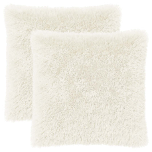 vidaXL Cushion with Pillow HEERLEN 2 pcs White PV Fleece