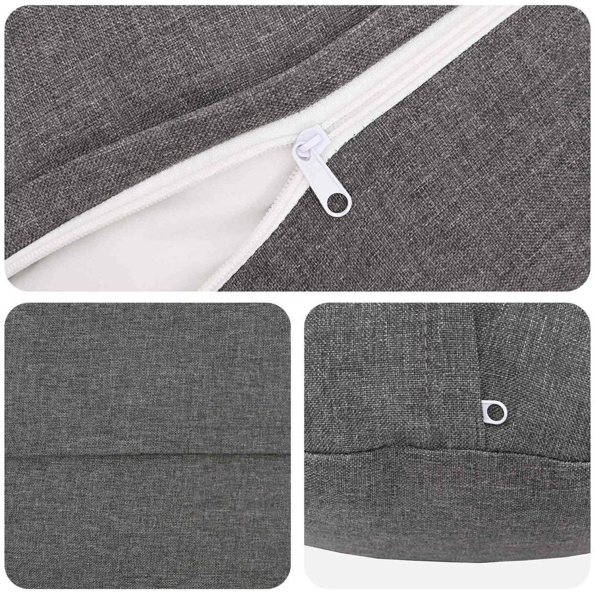 vidaXL Cushion with Pillow HEERLEN 6 pcs Light Grey Fabric