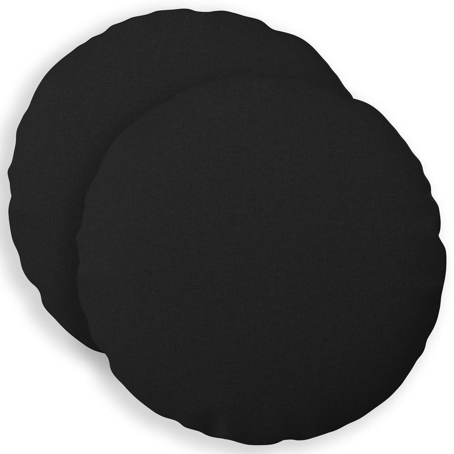 vidaXL Cushion with Pillow HEERLEN 2 pcs Black Fabric