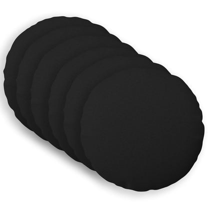 vidaXL Cushion with Pillow HEERLEN 6 pcs Black Fabric