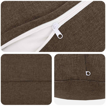 vidaXL Cushion with Pillow HEERLEN 2 pcs Taupe Fabric