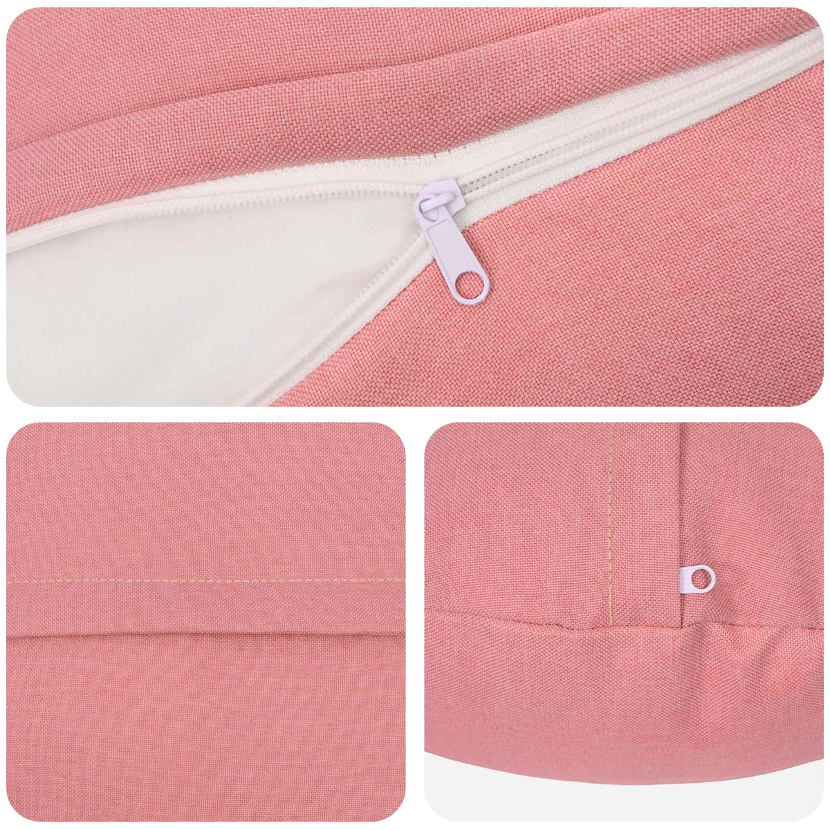vidaXL Cushion with Pillow HEERLEN 2 pcs Pink Fabric