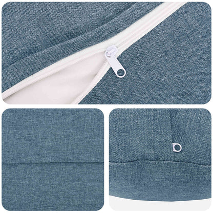 vidaXL Cushion with Pillow HEERLEN 6 pcs Jeans Blue Fabric