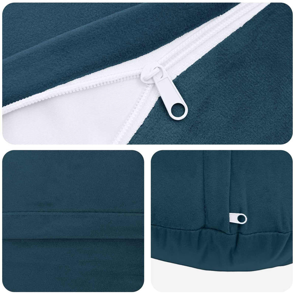 vidaXL Cushion with Pillow HEERLEN 2 pcs Blue Velvet
