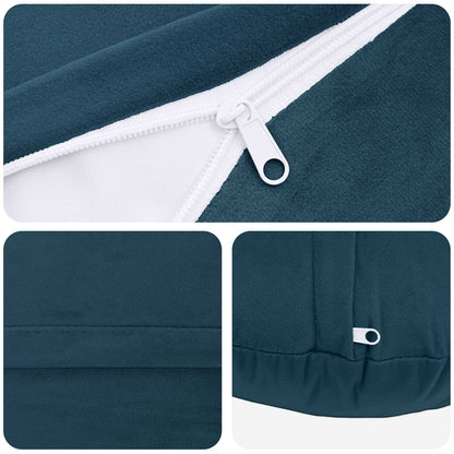 vidaXL Cushion with Pillow HEERLEN 2 pcs Blue Velvet