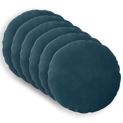 vidaXL Cushion with Pillow HEERLEN 6 pcs Blue Velvet