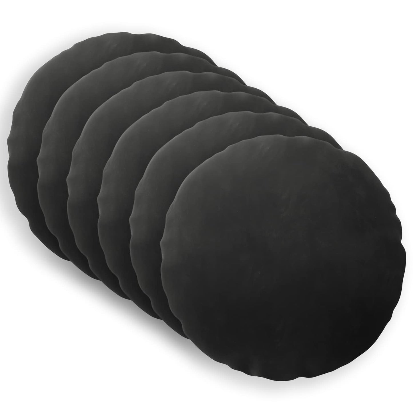 vidaXL Cushion with Pillow HEERLEN 6 pcs Black Velvet