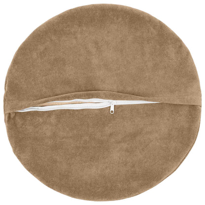 vidaXL Cushion with Pillow HEERLEN 2 pcs Taupe Microfiber Fleece