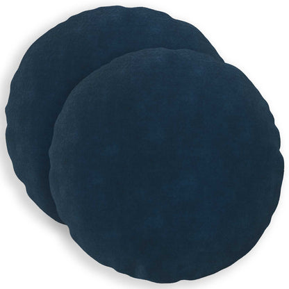vidaXL Cushion with Pillow HEERLEN 2 pcs Blue Microfiber Fleece