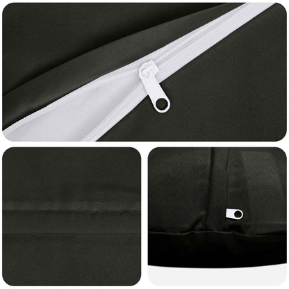 vidaXL Cushion with Pillow HEERLEN 6 pcs Black Polyester