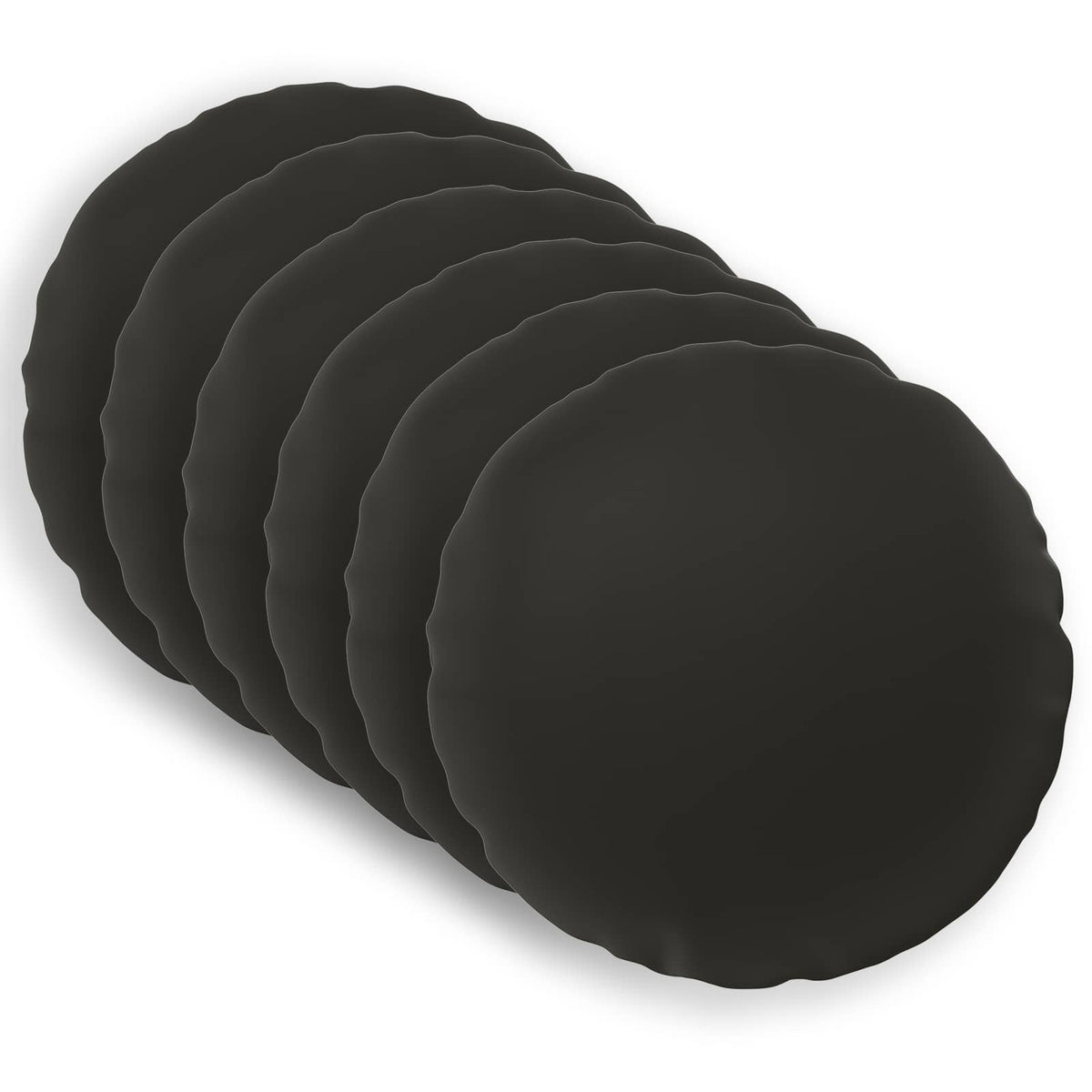 vidaXL Cushion with Pillow HEERLEN 6 pcs Black Polyester