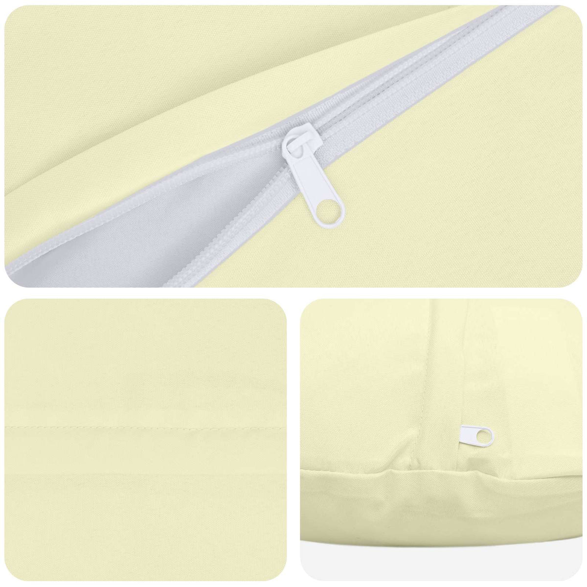 vidaXL Cushion with Pillow HEERLEN 2 pcs Cream Polyester
