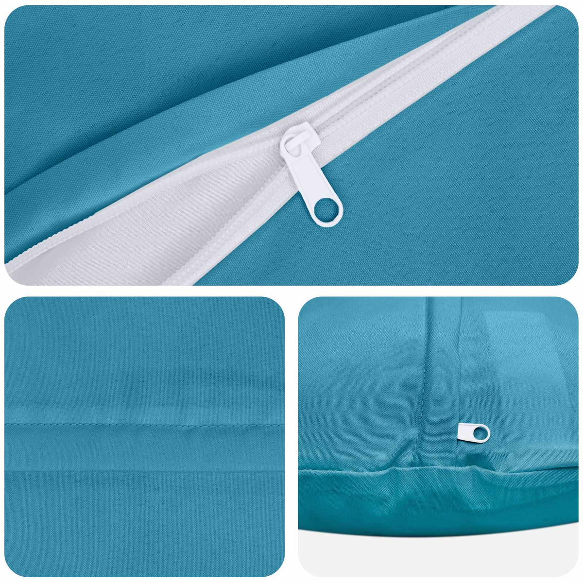 vidaXL Cushion with Pillow HEERLEN 6 pcs Light Blue Polyester