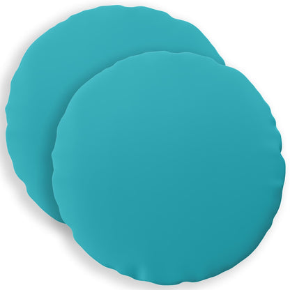 vidaXL Throw Pillow 2 pcs HEERLEN Turquoise Dia. 30 cm Polyester